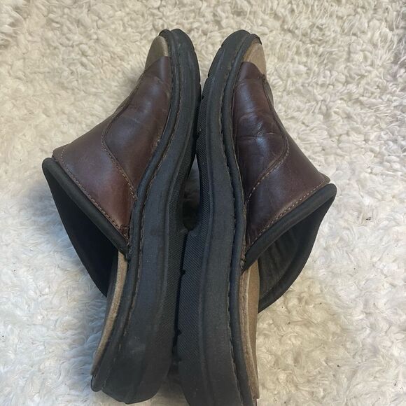 Skechers Sandals Leather Brown Slip On Sandals men’s Size 11- - Picture 7 of 10